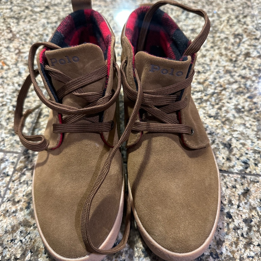 Brown suede Ralph Lauren boots